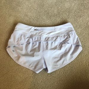 Light purple RARE LULULEMON shorts never worn